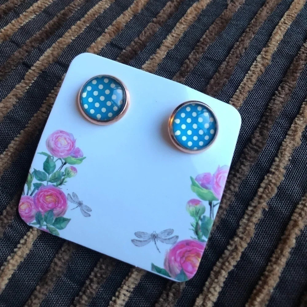 Handmade Dotted Stud Earrings